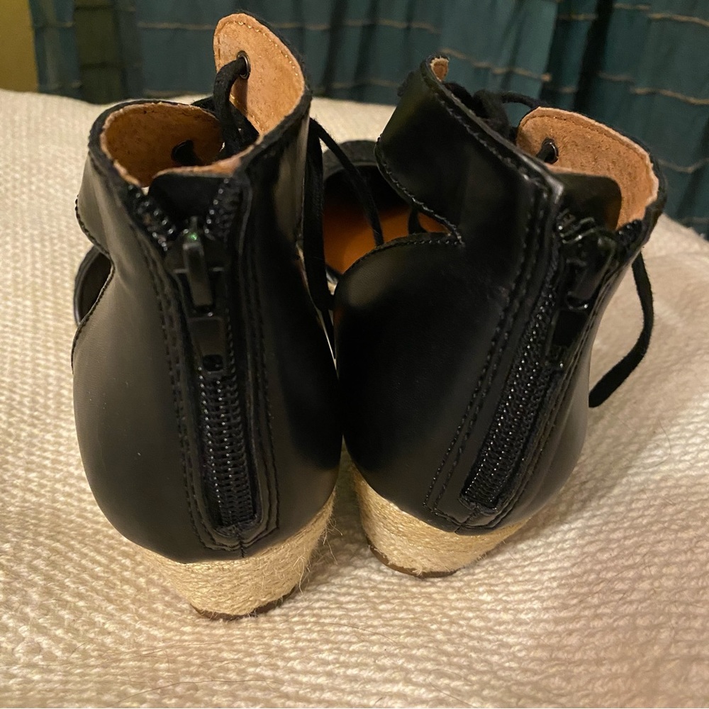 Lucky Brand Talianna Black Woven Espadrille Women Size 8 in Original Box - Picture 6 of 10